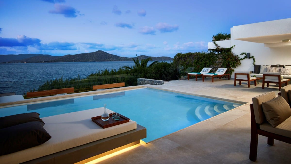 Pool im Elounda Peninsula Luxury Resort, Six Senses Spa