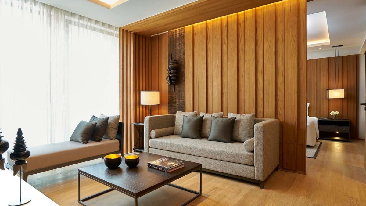 Schlafzimmer in den Anantara Chiang Mai Serviced Suites