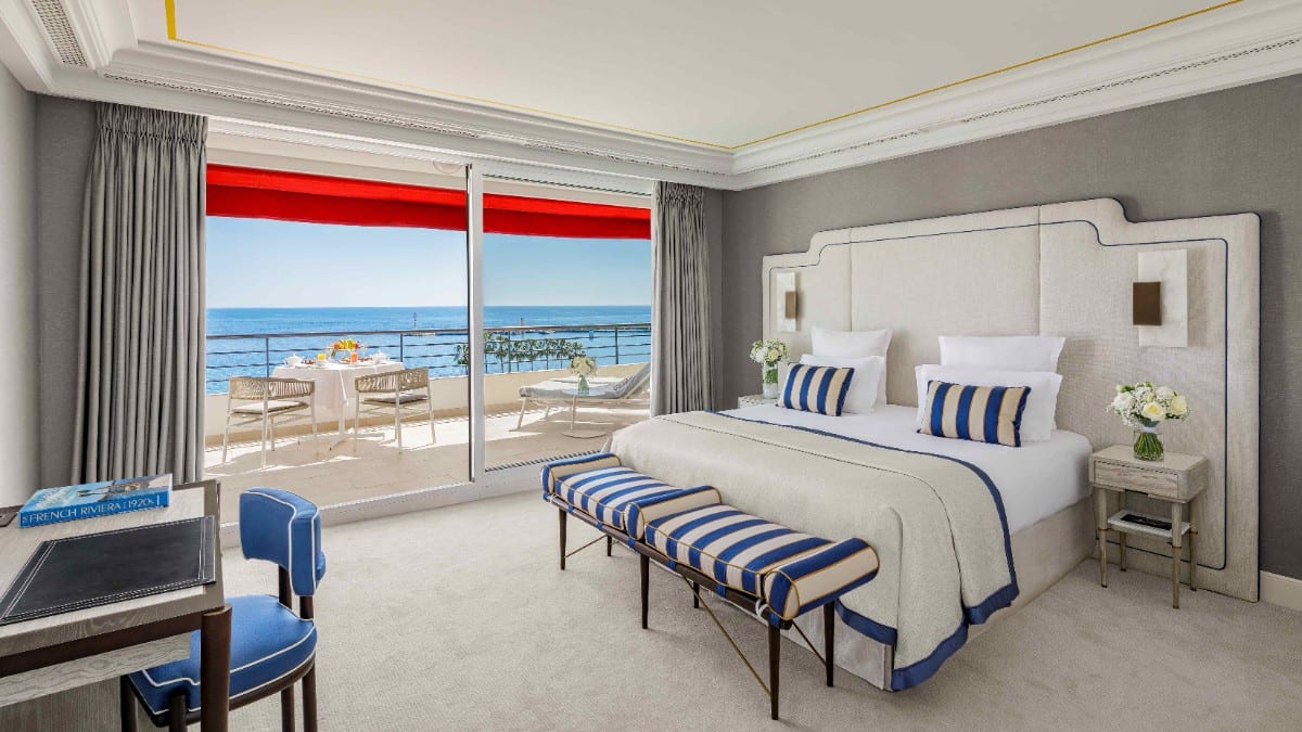 Schlafzimmer im Hôtel Barrière le Majestic Cannes