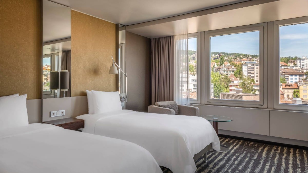 Bedroom at Zurich Marriott Hotel