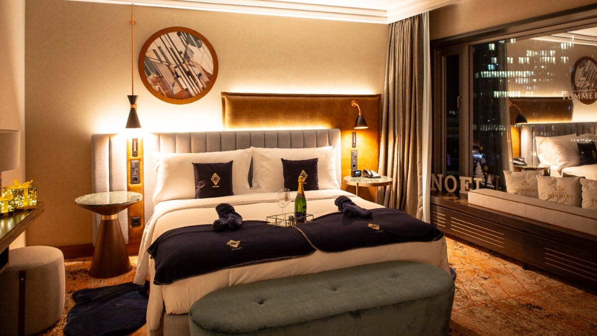 Schlafzimmer im Hilton Frankfurt City Centre