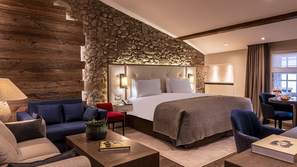 Schlafzimmer im Hôtel les Armures