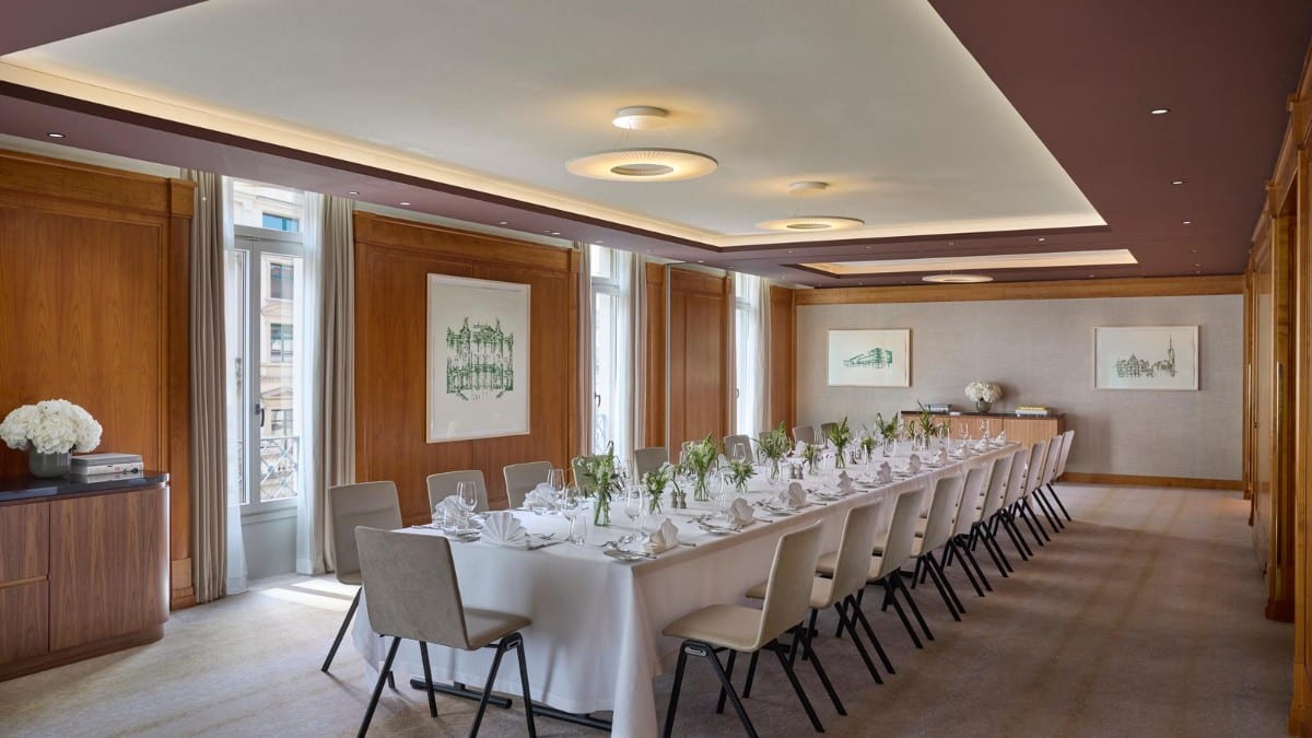 Conference room at Mandarin Oriental Savoy, Zurich