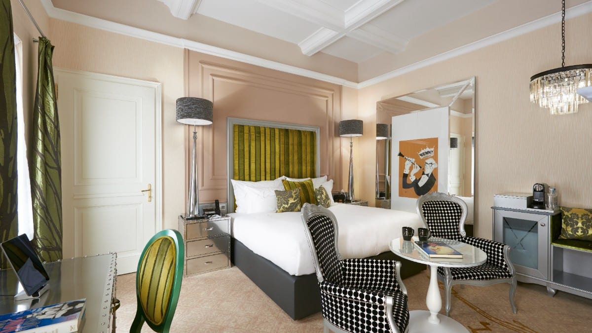 Bedroom at Aria Hotel Budapest by Library Hotel Collection