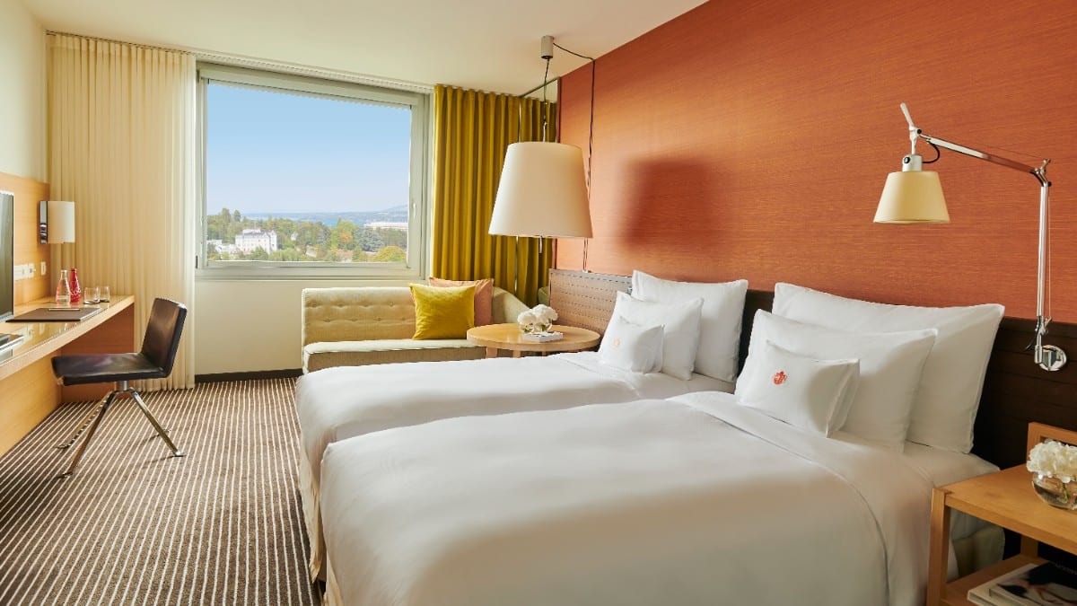 Schlafzimmer im InterContinental Genève