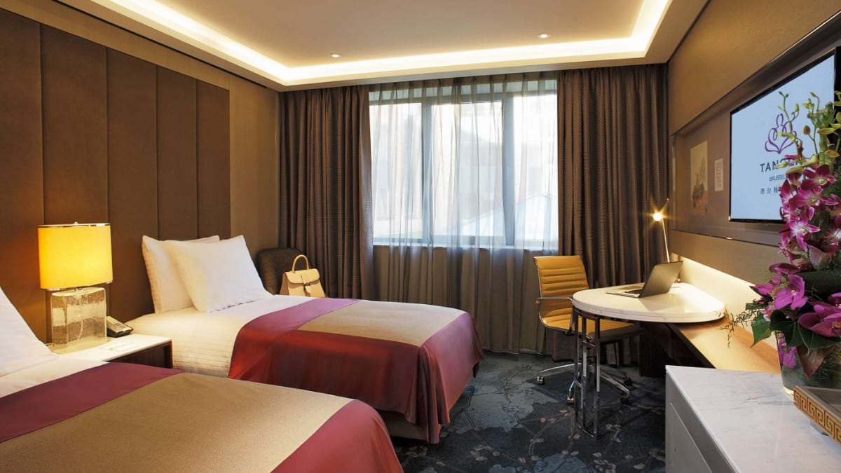 Schlafzimmer im Tangla Hotel Brussels