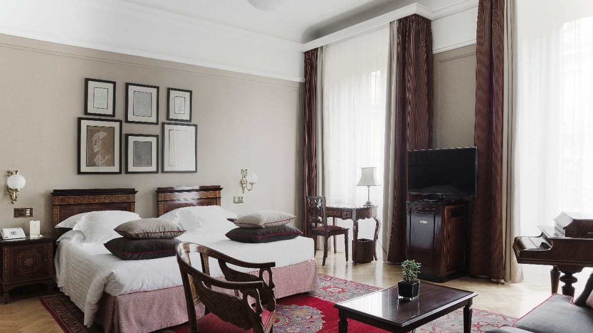 Schlafzimmer im Grand Hotel et de Milan – the Leading Hotels of the World
