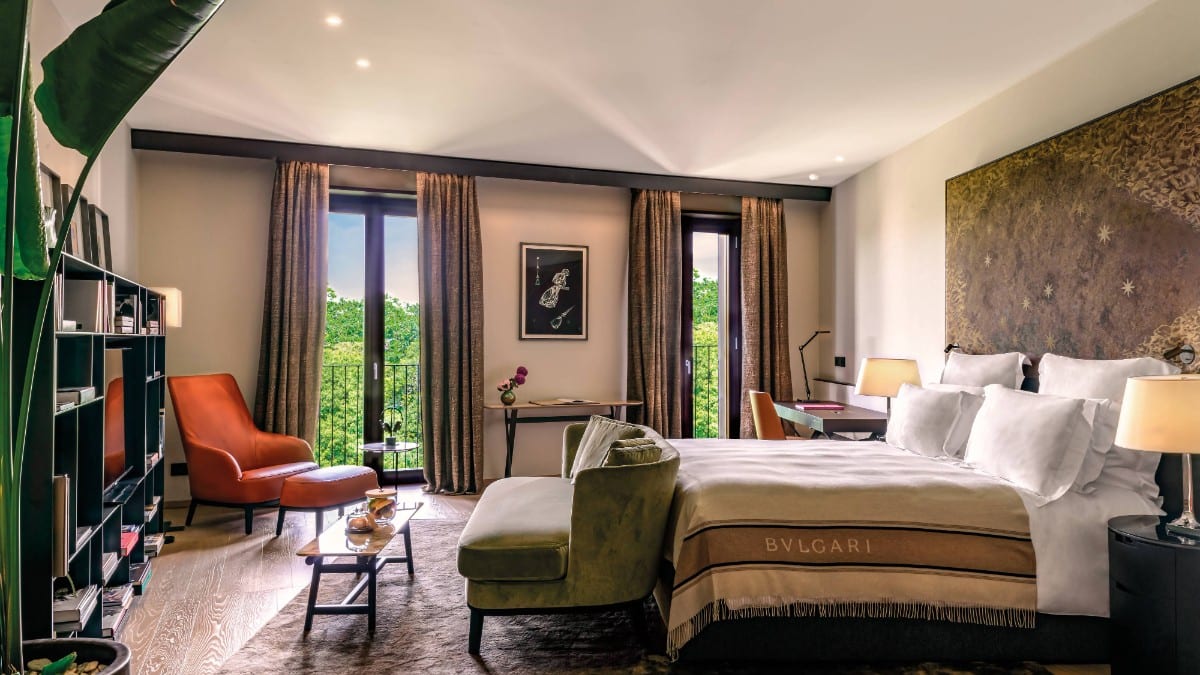 Schlafzimmer im Bvlgari Hotel Milano
