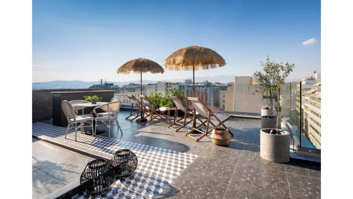 Dachterrasse im The Pinnacle Athens