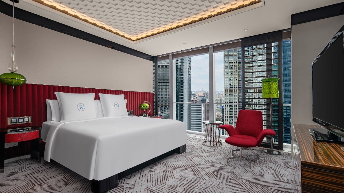 Bedroom at Regent Shanghai Pudong
