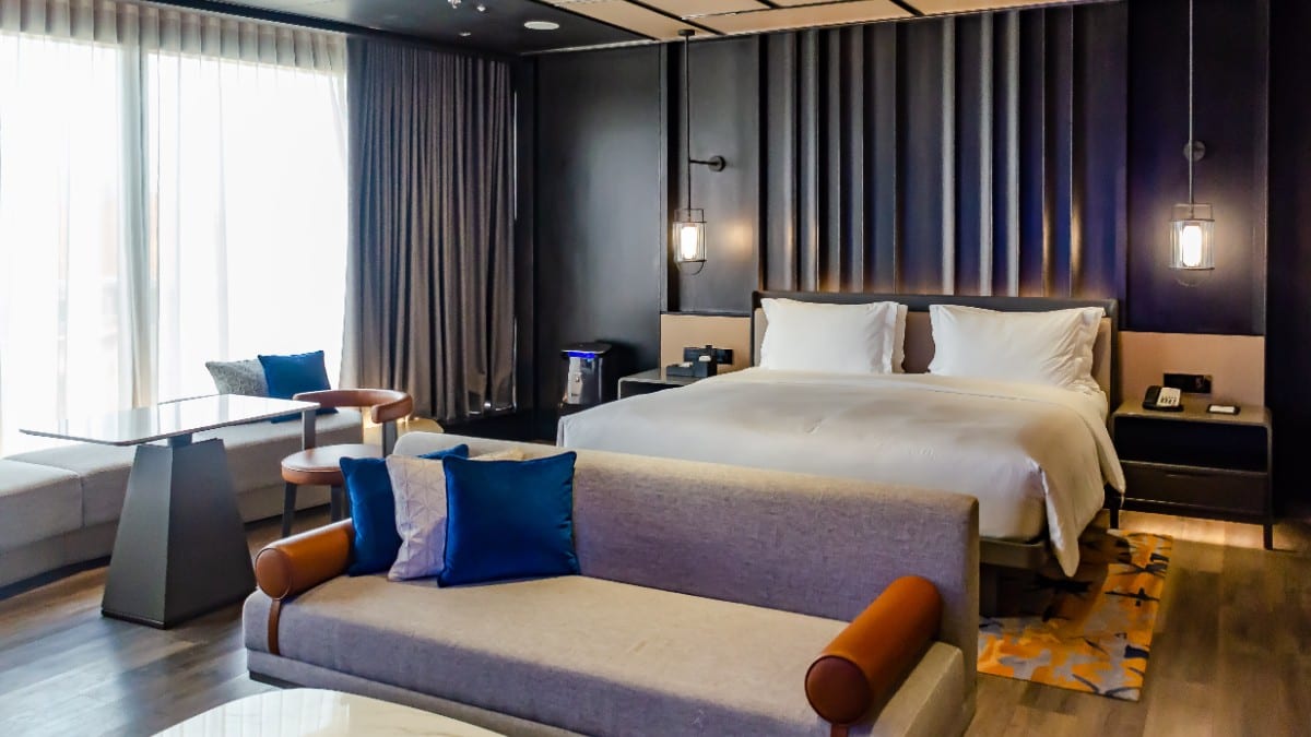 Schlafzimmer im Hotel Okura Manila at Newport World Resorts