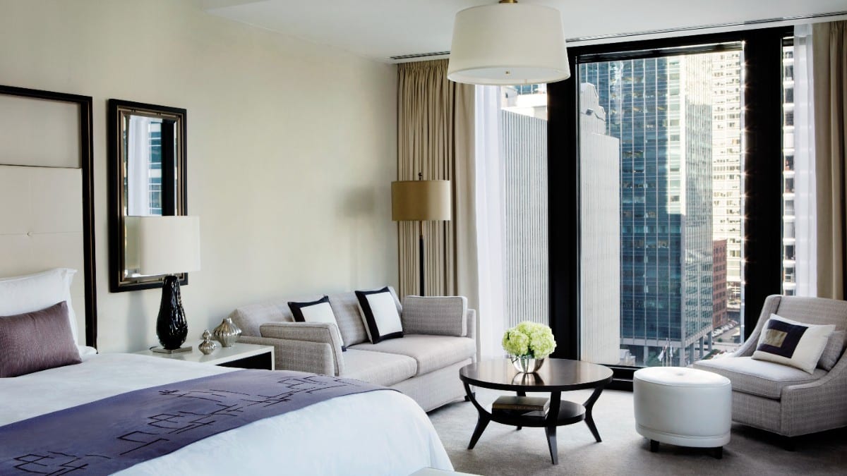 Bedroom at The Langham Chicago