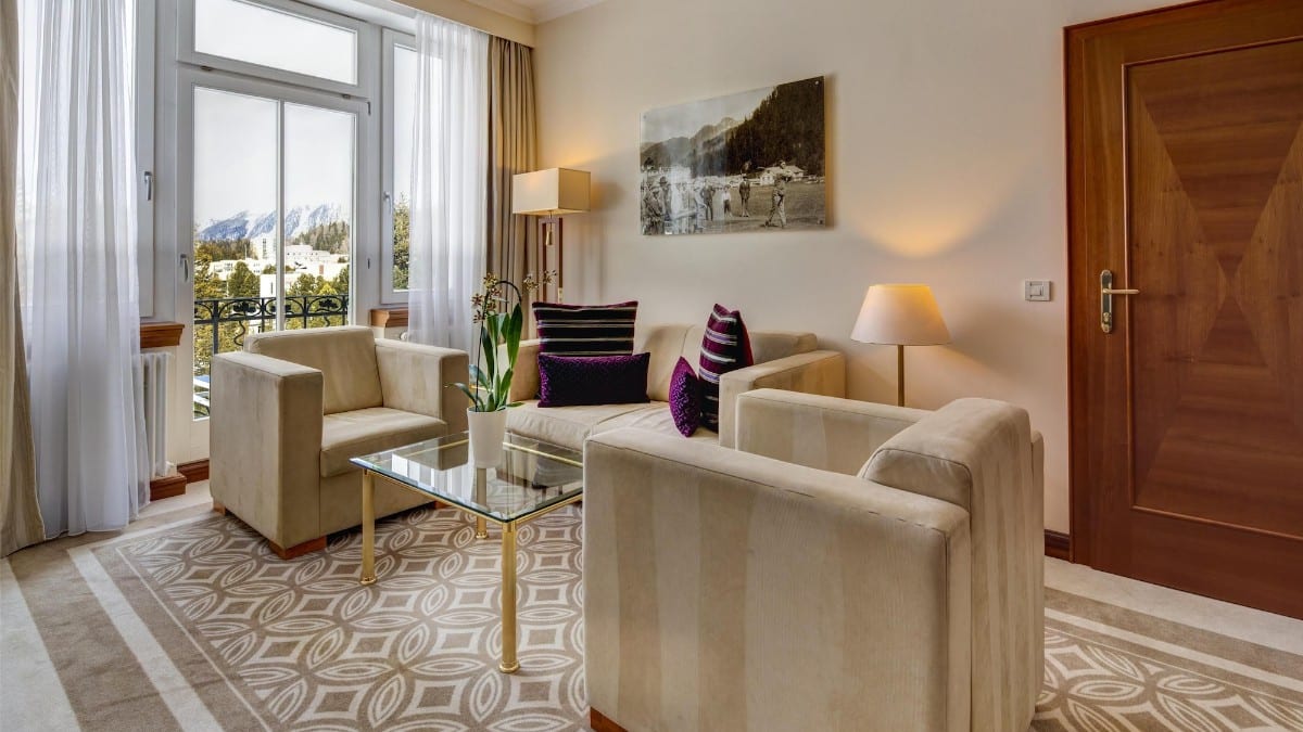Bedroom at Kempinski Grand Hotel des Bains St. Moritz