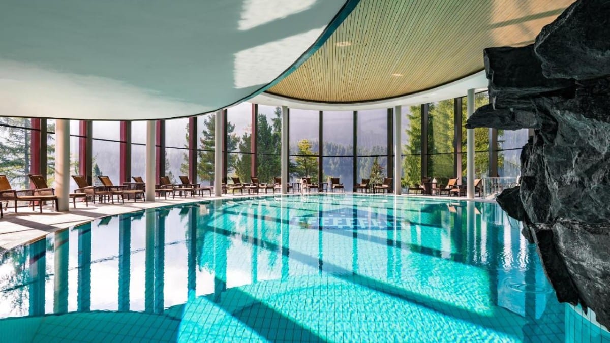 Pool at Badrutt's Palace Hotel St Moritz