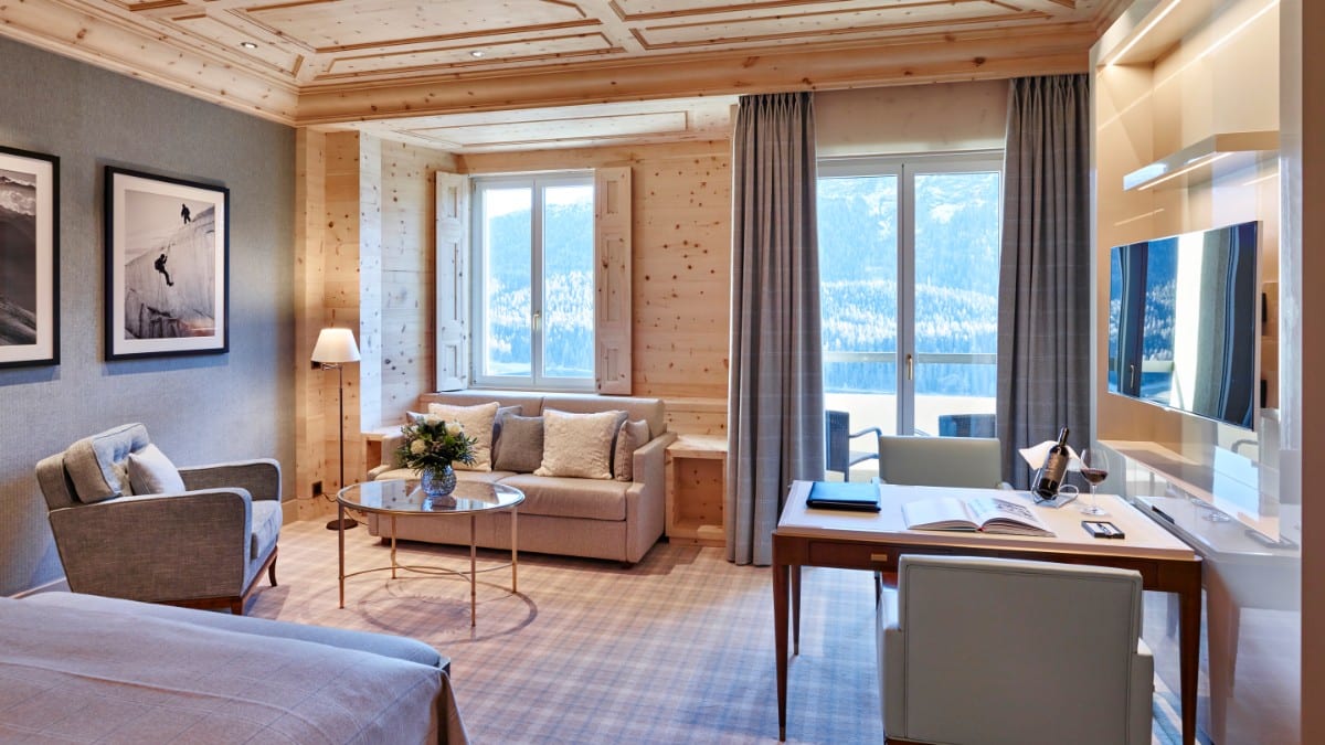 Bedroom at Kulm Hotel St. Moritz