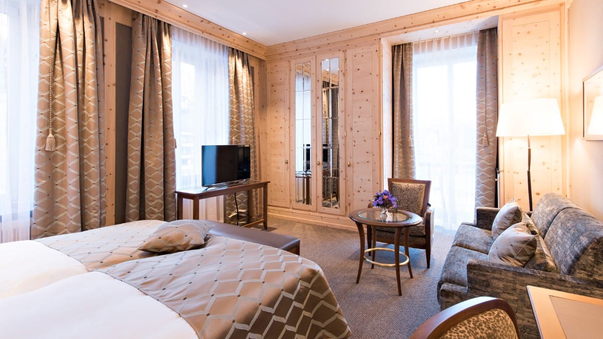 Bedroom at Kulm Hotel St. Moritz