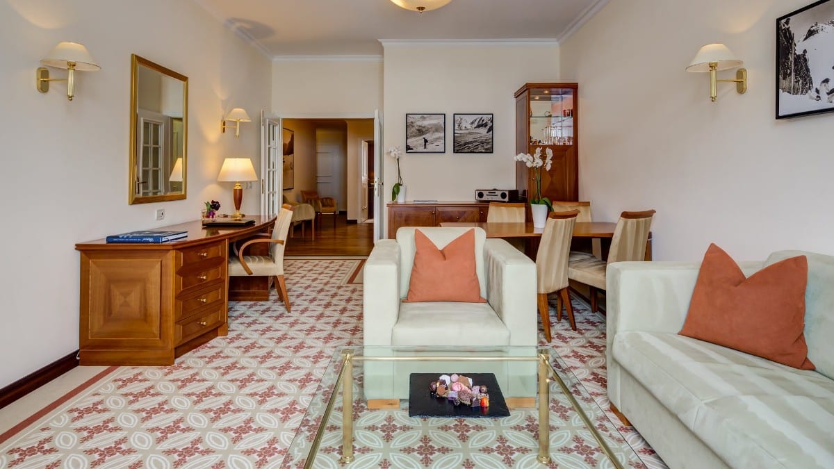 Bedroom at Kempinski Grand Hotel des Bains St. Moritz
