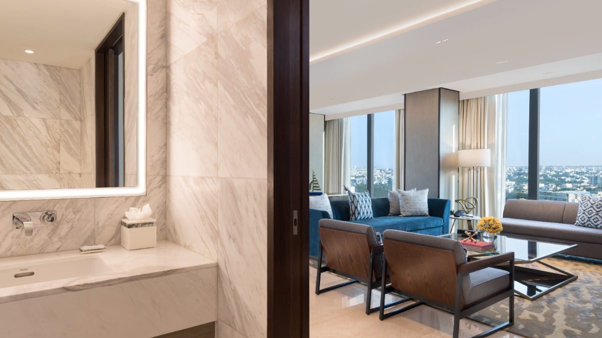 Schlafzimmer im Hilton Bengaluru Embassy Manyata Business Park