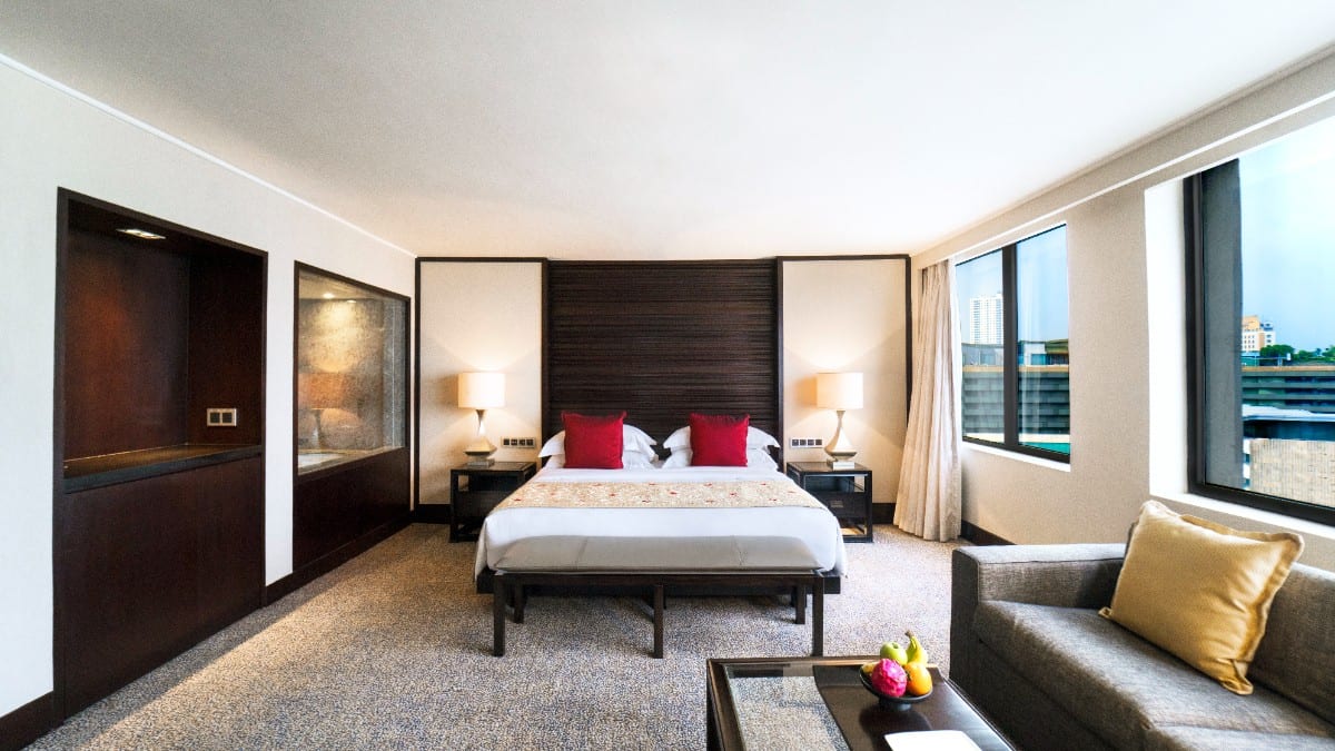 Schlafzimmer im Mandarin Oriental Jakarta