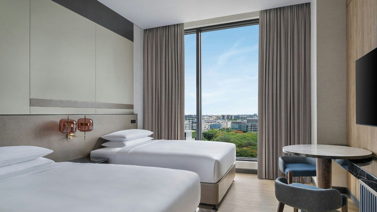 Bedroom at Bengaluru Marriott Hotel Whitefield