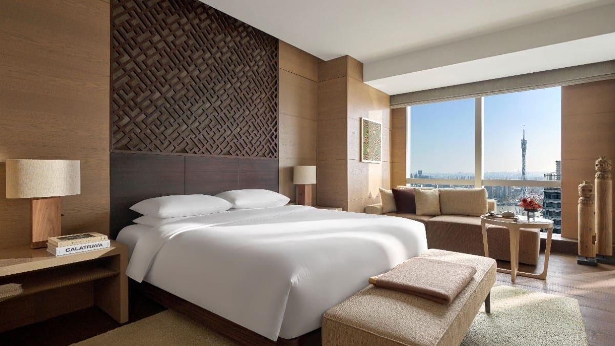 Schlafzimmer im Park Hyatt Guangzhou