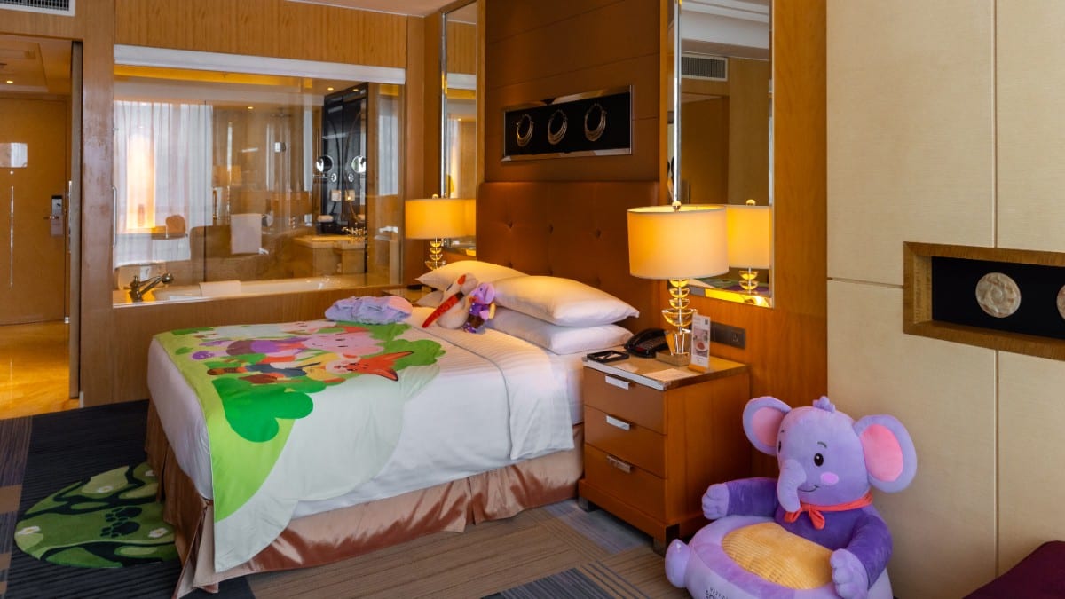 Schlafzimmer im Guangzhou Marriott Hotel Tianhe