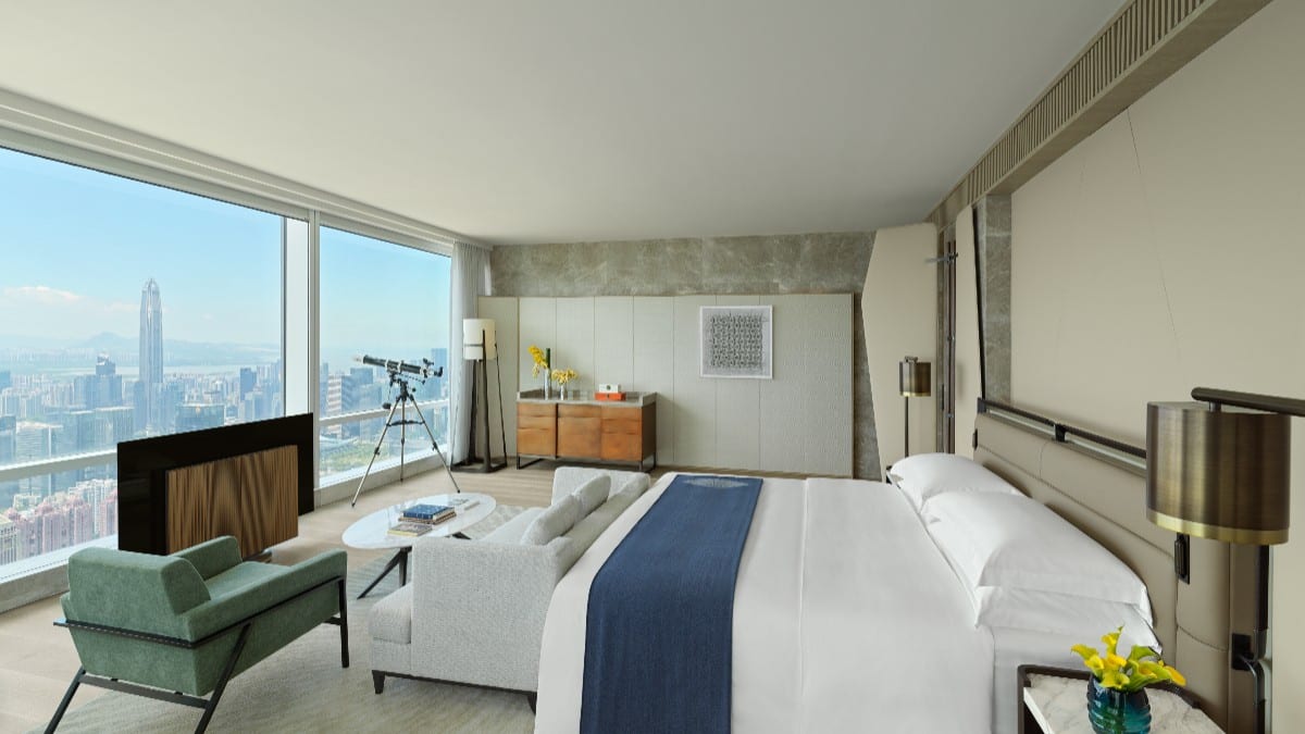 Bedroom at Mandarin Oriental Shenzhen