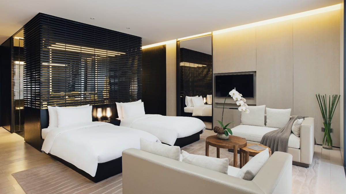 Bedroom at Upper House Chengdu