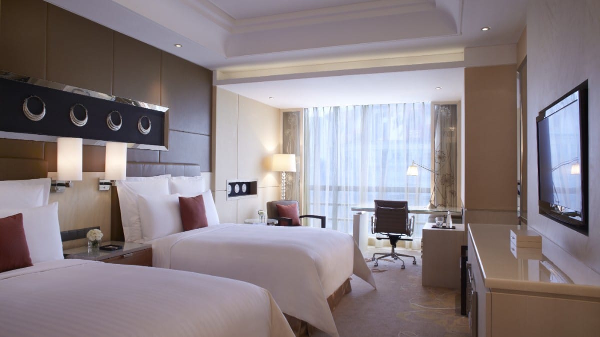 Schlafzimmer im Guangzhou Marriott Hotel Tianhe